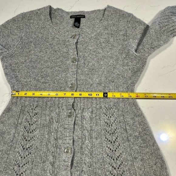 Sarah Spencer Lambswool Cashmere Blend Bell Sleeve Cardigan Large - Picture 8 of 12